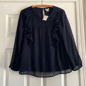 J.Crew navy blouse!